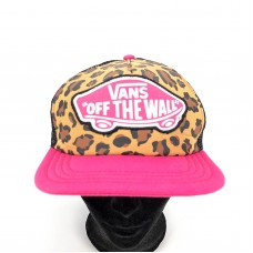 Vans Off The Wall Ball Hat Cap Pink Leopard Print Skater Trucker Mesh Back  eb-42548252